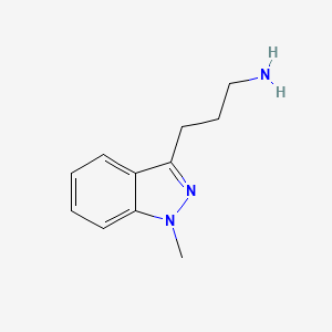 molecular formula C11H15N3 B13598965 3-(1-Methyl-1h-indazol-3-yl)propan-1-amine 