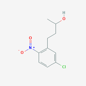 molecular formula C10H12ClNO3 B13598976 4-(5-Chloro-2-nitrophenyl)butan-2-ol 