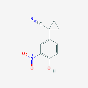 molecular formula C10H8N2O3 B13598986 1-(4-Hydroxy-3-nitrophenyl)cyclopropane-1-carbonitrile 