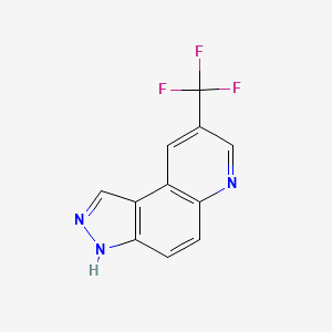 molecular formula C11H6F3N3 B13599029 8-(trifluoromethyl)-3H-pyrido[3,2-e]indazole 