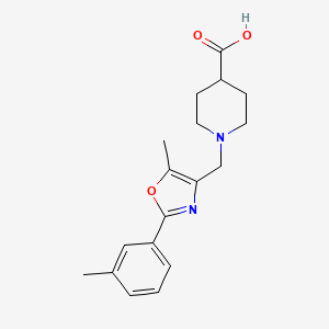 molecular formula C18H22N2O3 B1359903 1-{[5-Methyl-2-(3-methylphenyl)-1,3-oxazol-4-YL]-methyl}piperidine-4-carboxylic acid CAS No. 1119450-03-1