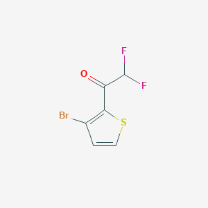 molecular formula C6H3BrF2OS B13599046 1-(3-Bromothiophen-2-yl)-2,2-difluoroethan-1-one 