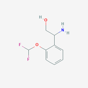 molecular formula C9H11F2NO2 B13599049 2-Amino-2-[2-(difluoromethoxy)phenyl]ethanol 