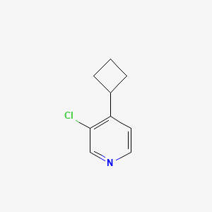 molecular formula C9H10ClN B13599080 3-Chloro-4-cyclobutylpyridine 