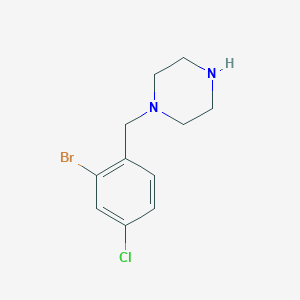 1-[(2-Bromo-4-chlorophenyl)methyl]piperazine