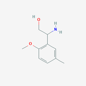 molecular formula C10H15NO2 B13599113 2-Amino-2-(2-methoxy-5-methylphenyl)ethan-1-ol 