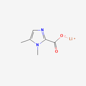 molecular formula C6H7LiN2O2 B13599126 lithium(1+)1,5-dimethyl-1H-imidazole-2-carboxylate 