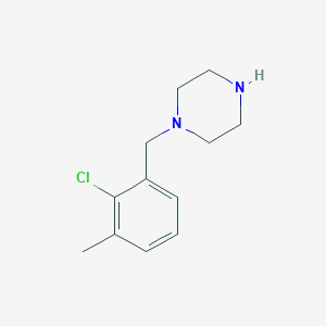 molecular formula C12H17ClN2 B13599136 1-[(2-Chloro-3-methylphenyl)methyl]piperazine 