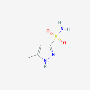 molecular formula C4H7N3O2S B13599149 5-methyl-1H-pyrazole-3-sulfonamide 