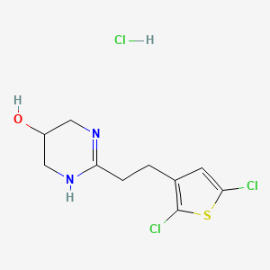 2-[2-(2,5-Dichlorothiophen-3-yl)ethyl]-1,4,5,6-tetrahydropyrimidin-5-ol hydrochloride