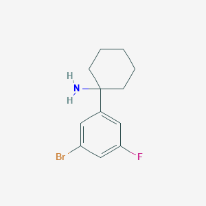 molecular formula C12H15BrFN B13599240 1-(3-Bromo-5-fluorophenyl)cyclohexan-1-amine 