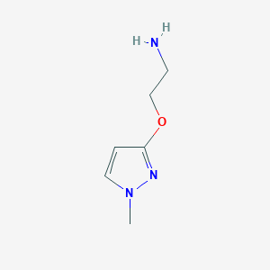 molecular formula C6H11N3O B13599242 2-[(1-methyl-1H-pyrazol-3-yl)oxy]ethan-1-amine 