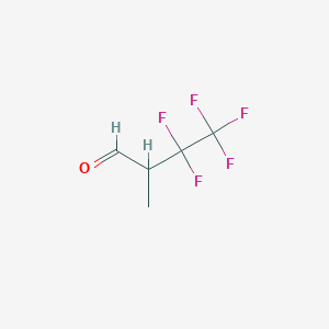 molecular formula C5H5F5O B13599251 3,3,4,4,4-Pentafluoro-2-methylbutanal CAS No. 111160-49-7