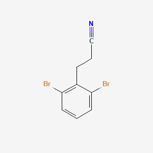 molecular formula C9H7Br2N B13599286 3-(2,6-Dibromophenyl)propanenitrile 