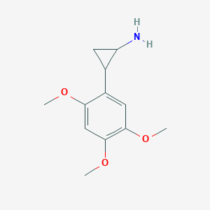 molecular formula C12H17NO3 B13599294 2-(2,4,5-Trimethoxyphenyl)cyclopropan-1-amine 