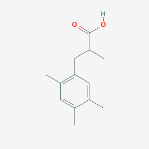 molecular formula C13H18O2 B13599303 2-Methyl-3-(2,4,5-trimethylphenyl)propanoic acid 