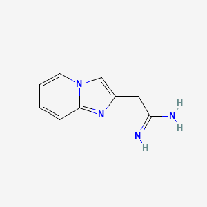 molecular formula C9H10N4 B13599327 2-(Imidazo[1,2-a]pyridin-2-yl)acetimidamide 