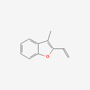 molecular formula C11H10O B13599328 2-Ethenyl-3-methylbenzofuran CAS No. 53327-15-4