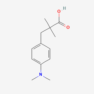 molecular formula C13H19NO2 B13599331 3-(4-(Dimethylamino)phenyl)-2,2-dimethylpropanoic acid 