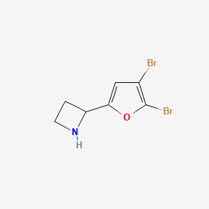 molecular formula C7H7Br2NO B13599384 2-(4,5-Dibromofuran-2-yl)azetidine 