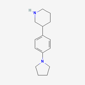 molecular formula C15H22N2 B13599403 3-[4-(Pyrrolidin-1-yl)phenyl]piperidine 