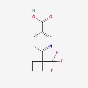 6-[1-(Trifluoromethyl)cyclobutyl]pyridine-3-carboxylicacid