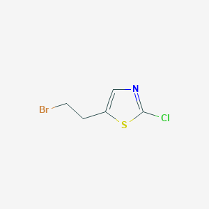 molecular formula C5H5BrClNS B13599426 5-(2-Bromoethyl)-2-chlorothiazole 