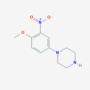 molecular formula C11H15N3O3 B13599523 1-(4-Methoxy-3-nitrophenyl)piperazine 