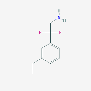 molecular formula C10H13F2N B13599539 2-(3-Ethylphenyl)-2,2-difluoroethan-1-amine 