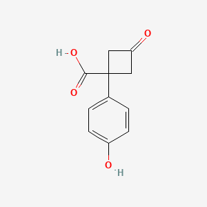 1-(4-Hydroxyphenyl)-3-oxocyclobutane-1-carboxylic acid