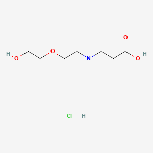 molecular formula C8H18ClNO4 B13599557 3-{[2-(2-Hydroxyethoxy)ethyl](methyl)amino}propanoicacidhydrochloride 