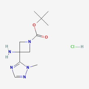 tert-butyl 3-amino-3-(1-methyl-1H-1,2,4-triazol-5-yl)azetidine-1-carboxylate hydrochloride