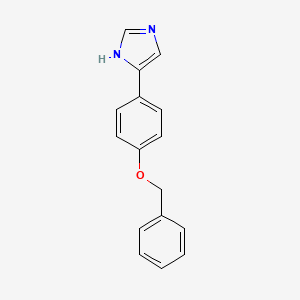 molecular formula C16H14N2O B13599587 4-(4-(benzyloxy)phenyl)-1H-imidazole 