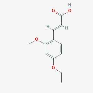 molecular formula C12H14O4 B1359959 (2E)-3-(4-乙氧基-2-甲氧基苯基)丙烯酸 CAS No. 1119452-97-9