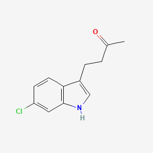 molecular formula C12H12ClNO B13599591 4-(6-Chloro-1H-indol-3-YL)butan-2-one 