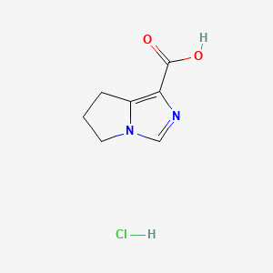 5H,6H,7H-pyrrolo[1,2-c]imidazole-1-carboxylicacidhydrochloride