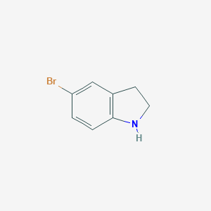 molecular formula C8H8BrN B135996 5-溴吲哚啉 CAS No. 22190-33-6