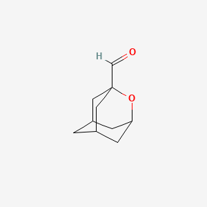 molecular formula C10H14O2 B13599616 2-Oxatricyclo[3.3.1.1,3,7]decane-1-carbaldehyde 