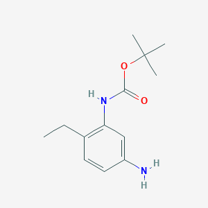 molecular formula C13H20N2O2 B13599624 tert-butylN-(5-amino-2-ethylphenyl)carbamate 