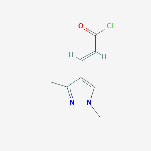 molecular formula C8H9ClN2O B1359963 (2E)-3-(1,3-二甲基-1H-吡唑-4-基)-丙烯酰氯 CAS No. 1173503-50-8