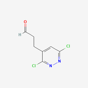 molecular formula C7H6Cl2N2O B13599635 3-(3,6-Dichloropyridazin-4-yl)propanal 