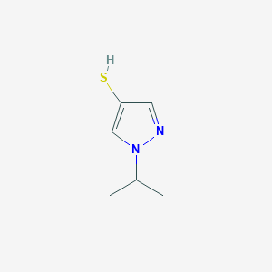 molecular formula C6H10N2S B13599681 1-Isopropyl-1H-pyrazole-4-thiol 