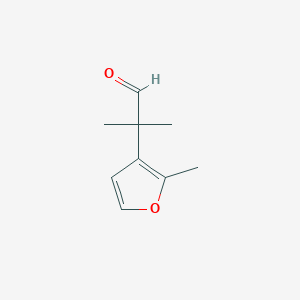 2-Methyl-2-(2-methylfuran-3-yl)propanal