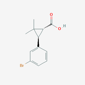 rac-(1R,3R)-3-(3-bromophenyl)-2,2-dimethylcyclopropane-1-carboxylicacid,trans