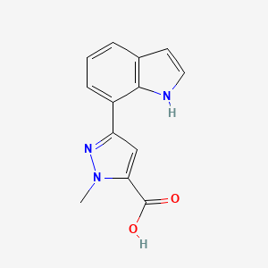 3-(1H-indol-7-yl)-1-methyl-1H-pyrazole-5-carboxylic acid