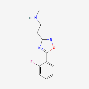 molecular formula C11H12FN3O B1359982 {2-[5-(2-氟苯基)-1,2,4-恶二唑-3-基]-乙基}甲胺 CAS No. 1142210-87-4