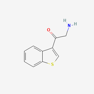 molecular formula C10H9NOS B13599829 2-Amino-1-(benzo[b]thiophen-3-yl)ethan-1-one 