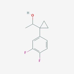 molecular formula C11H12F2O B13599859 1-(1-(3,4-Difluorophenyl)cyclopropyl)ethan-1-ol 