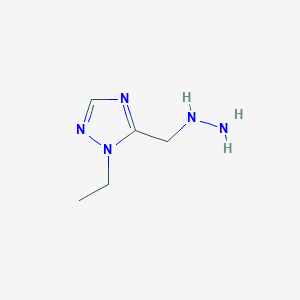 molecular formula C5H11N5 B13599881 1-ethyl-5-(hydrazinylmethyl)-1H-1,2,4-triazole 