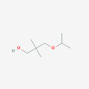 molecular formula C8H18O2 B13599894 2,2-Dimethyl-3-(propan-2-yloxy)propan-1-ol 